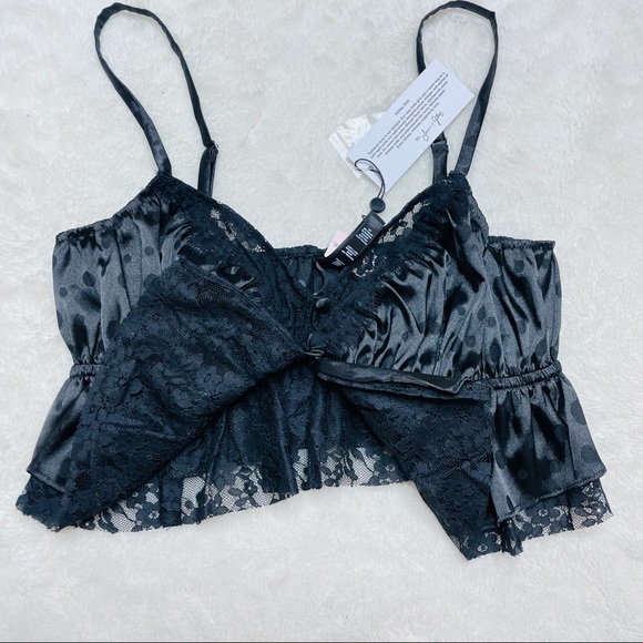 For Love & Lemon’s Fleur Jacquard Crop Top - Picture 2 of 5